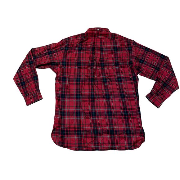 Ralph Lauren Vintage McMeel Red Tartan Plaid Long Sleeve Button Down Shirt Sz M - Picture 2 of 8